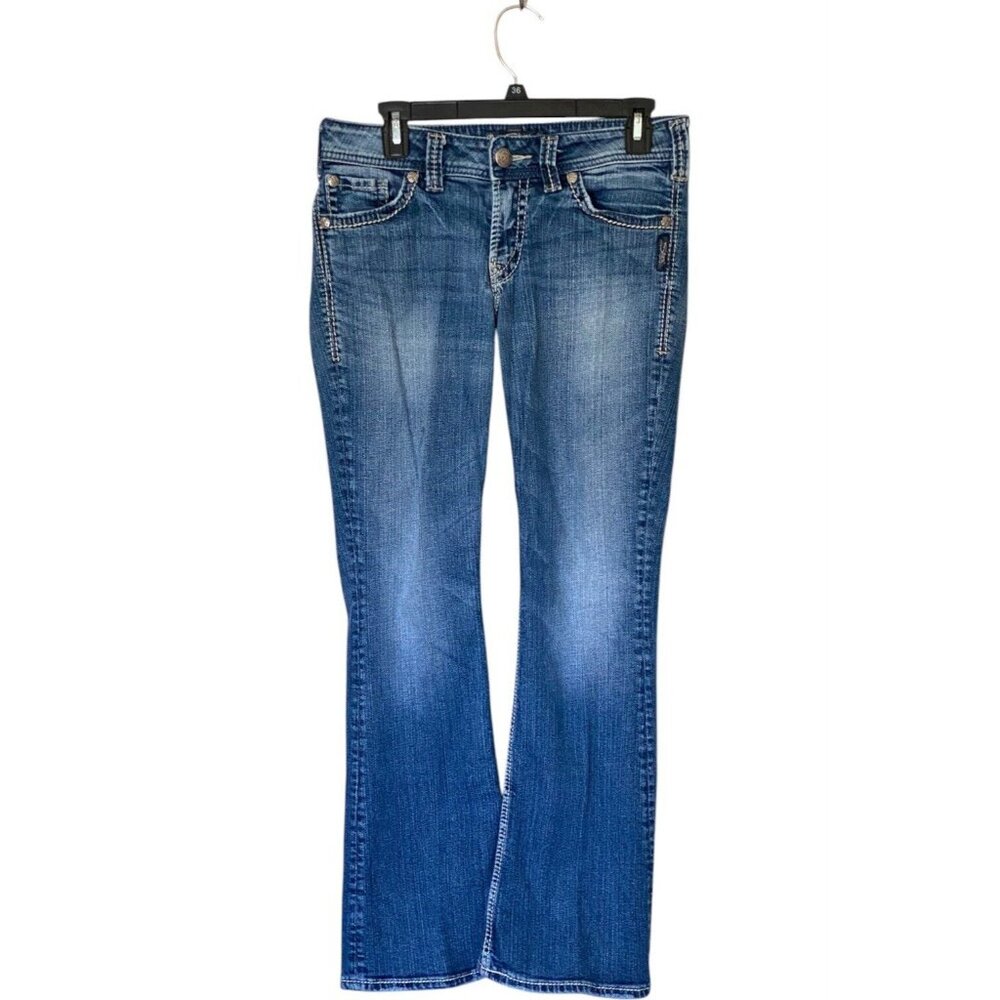 Silver Jeans Suki Surplus Women's Tag 28x30 Medium Wash Mid Rise Bootcut 30x30